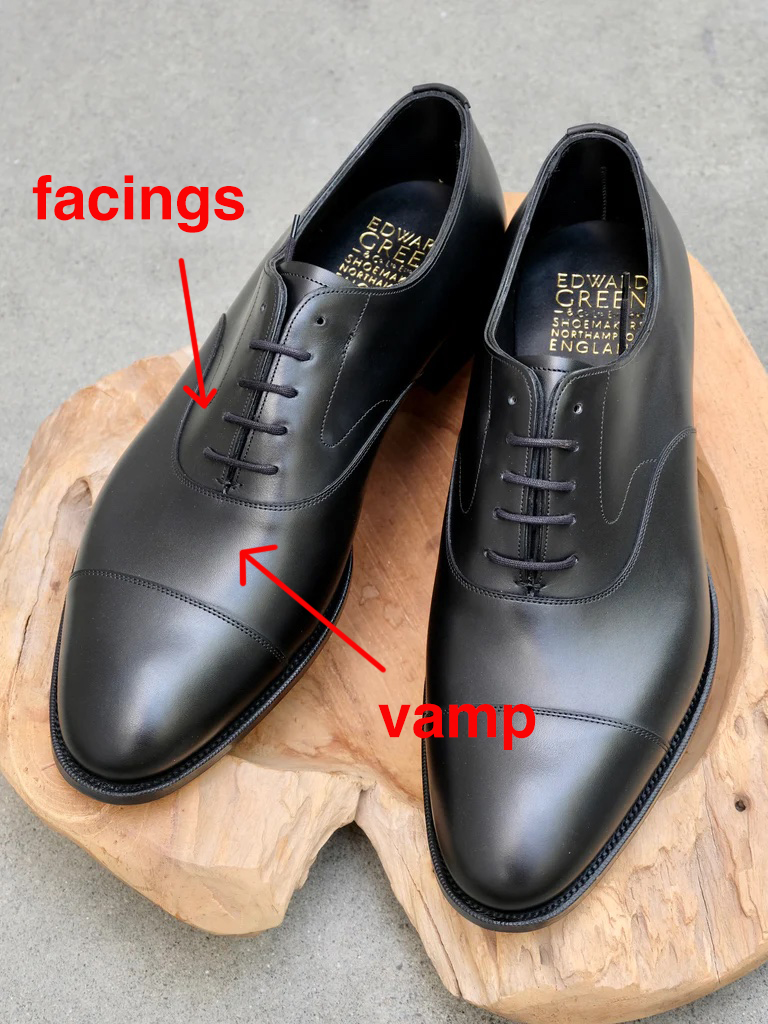 Mens Shoe Parts- Facings and Vamp