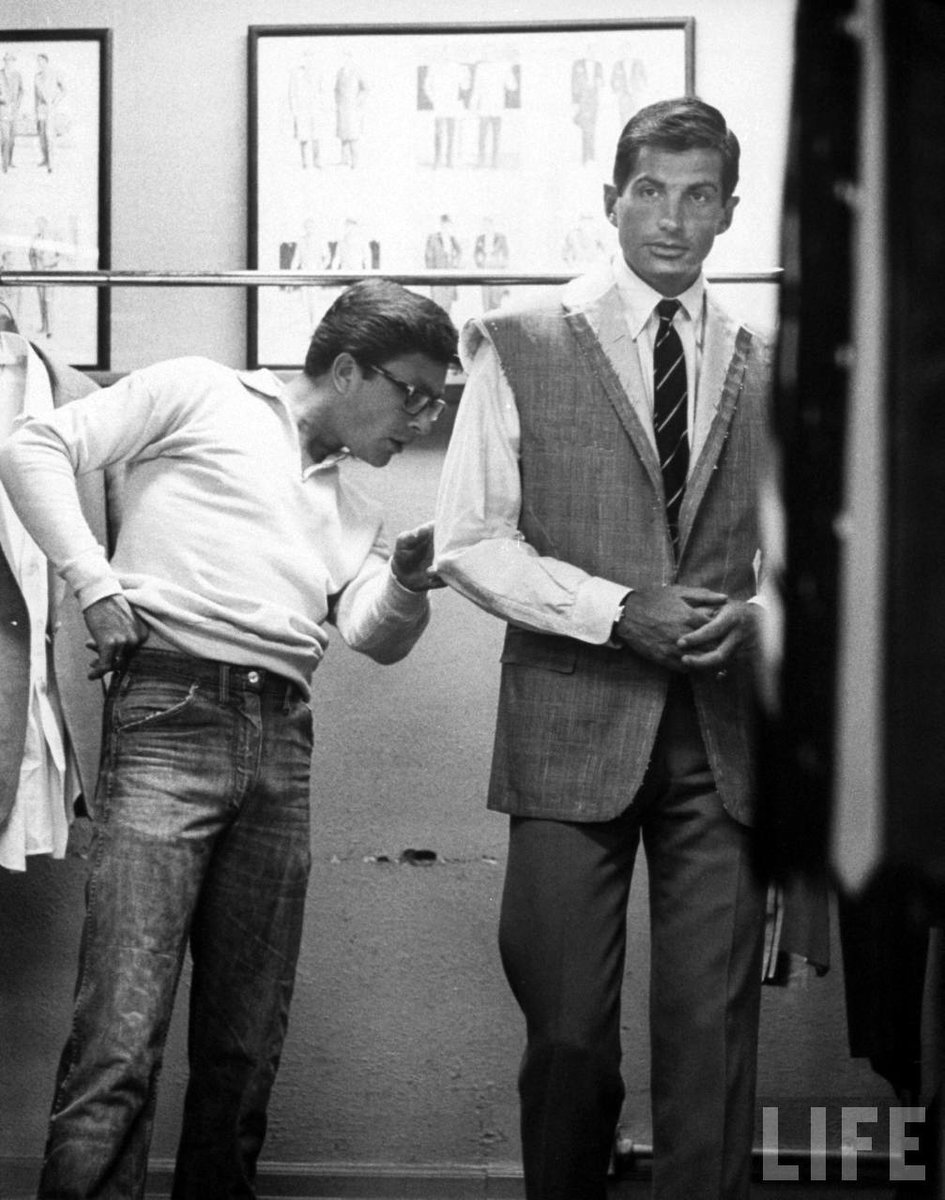 George Hamilton & Bill Bixby Getting Fitted for a Suit