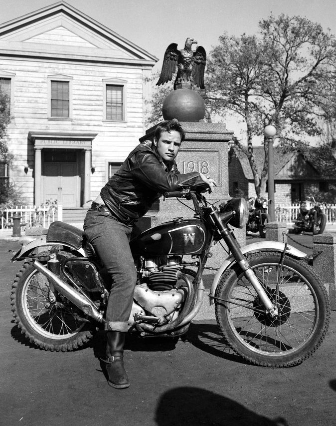 Marlon Brando on Motorcycle The Wild One